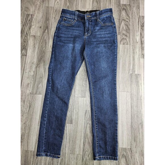 (3/$35) Curve Appeal Jeans Womens 4/27 Blue Stretch Denim Skinny Mid Rise - Picture 1 of 12
